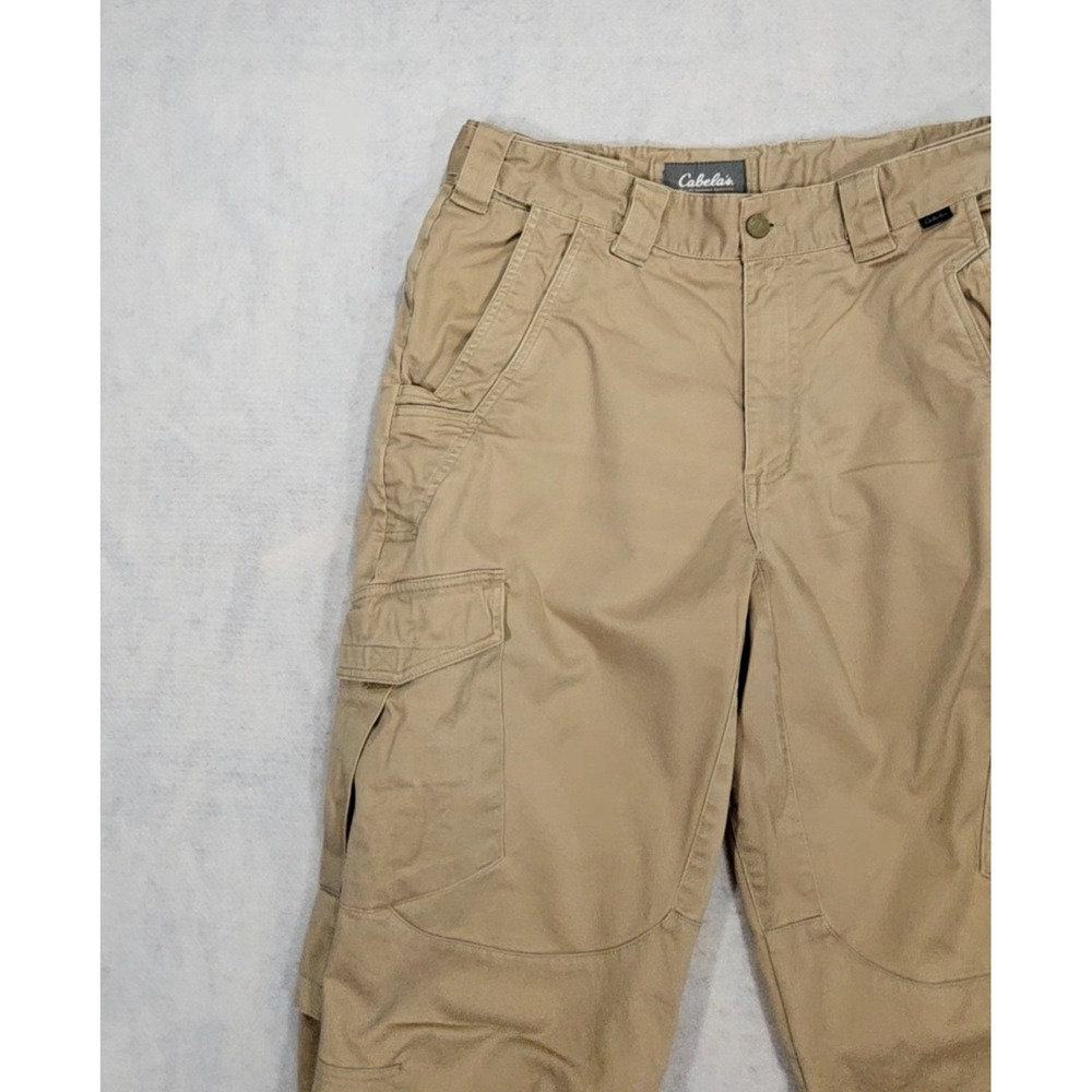 Cabelas Cargo Pants Mens 32X29 30 Tactical Utility Khaki Beige Relaxed Straight - Picture 4 of 12
